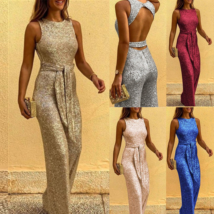 Amelia | elegancki kombinezon z cekinami