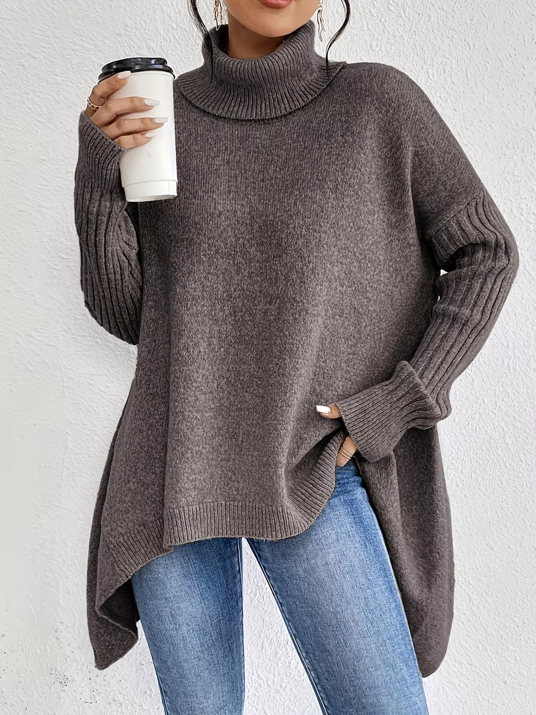 Helena | Sweter z wysokim kołnierzem