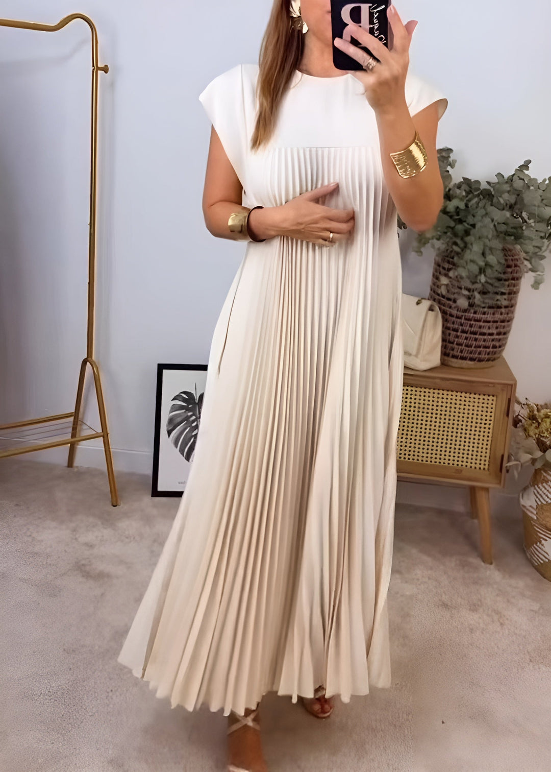 Simone - Elegancka Sukienka Plisowana