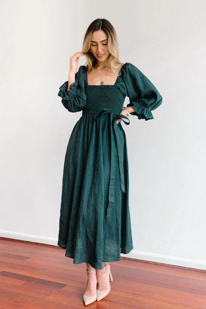 Tana - Elegancka Sukienka z Lnu