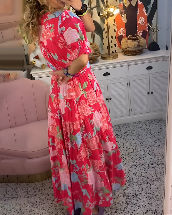 Carine - Elegancka Sukienka Kwiatowa