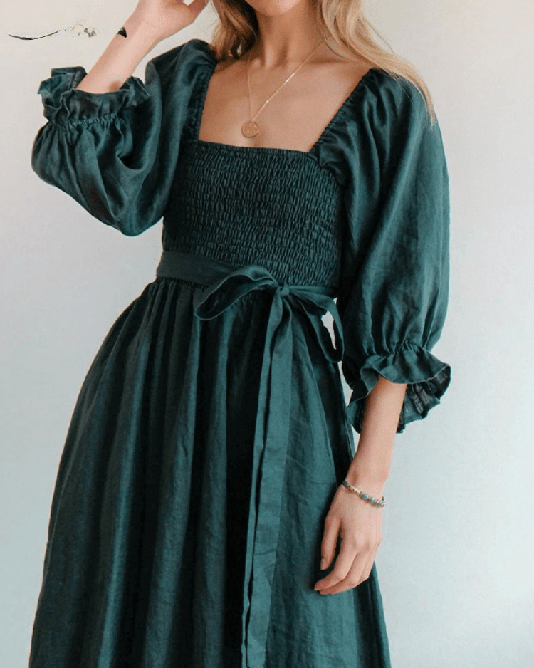 Tana - Elegancka Sukienka z Lnu