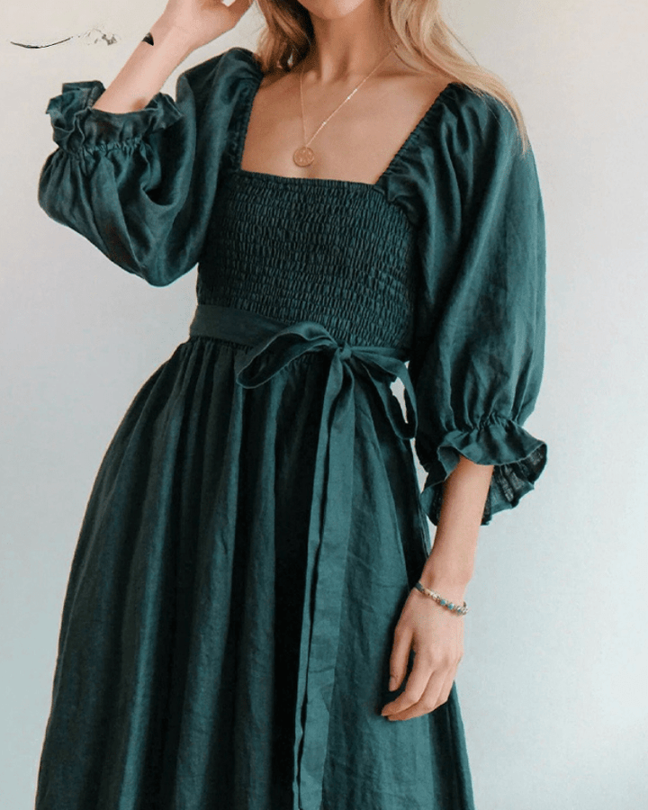 Tana - Elegancka Sukienka z Lnu