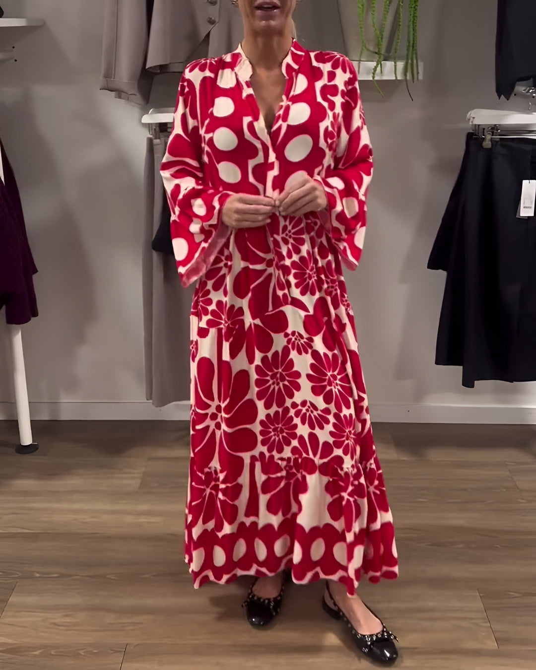 Marielle - Elegancka Sukienka Maxi Kwiatowa