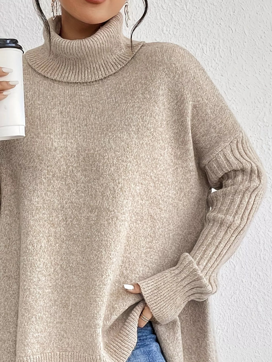 Helena | Sweter z wysokim kołnierzem