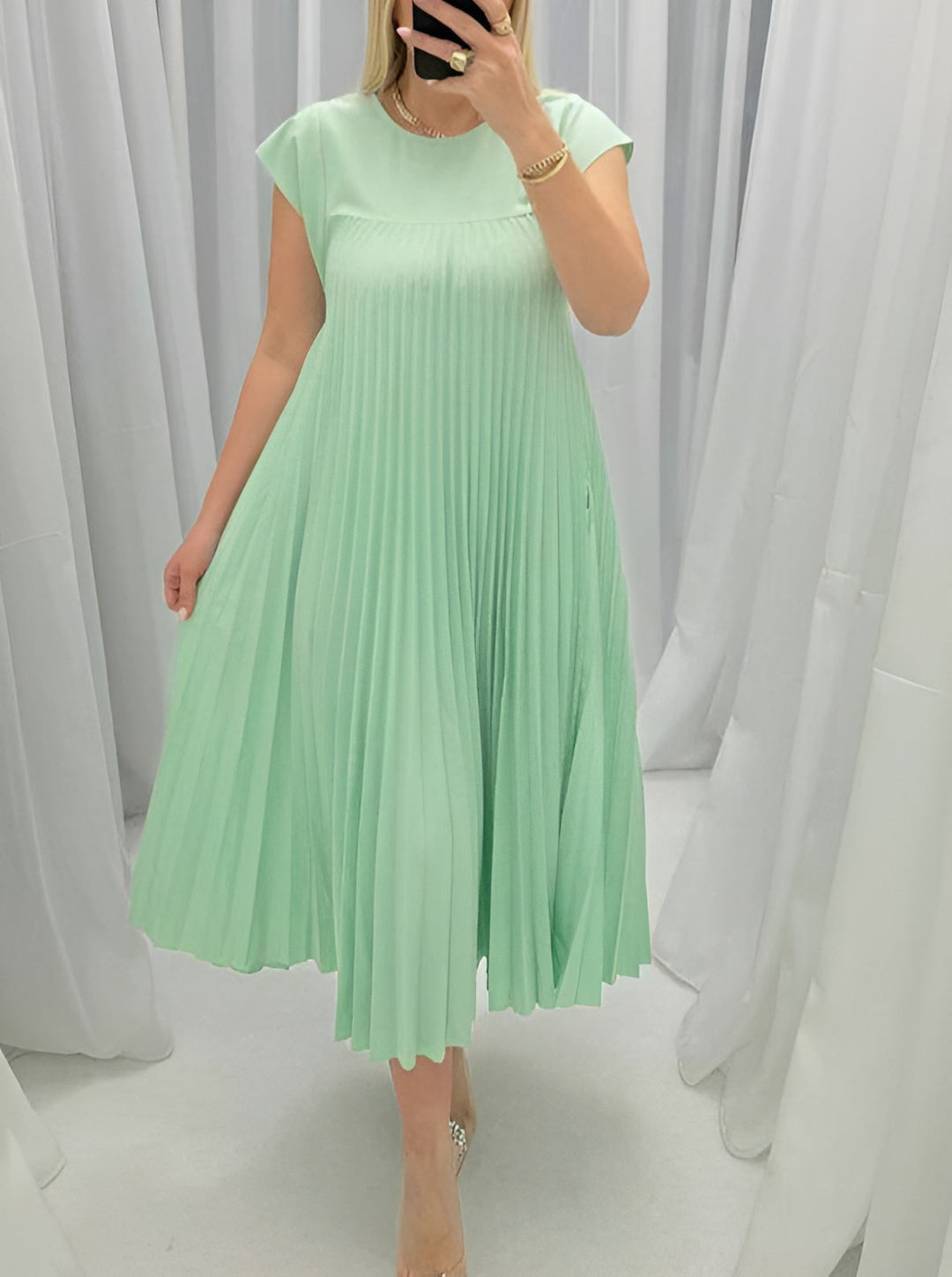 Simone - Elegancka Sukienka Plisowana