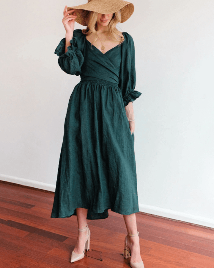 Tana - Elegancka Sukienka z Lnu