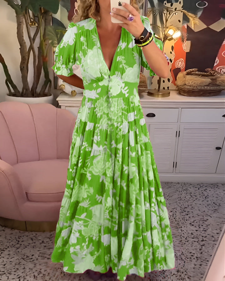 Carine - Elegancka Sukienka Kwiatowa