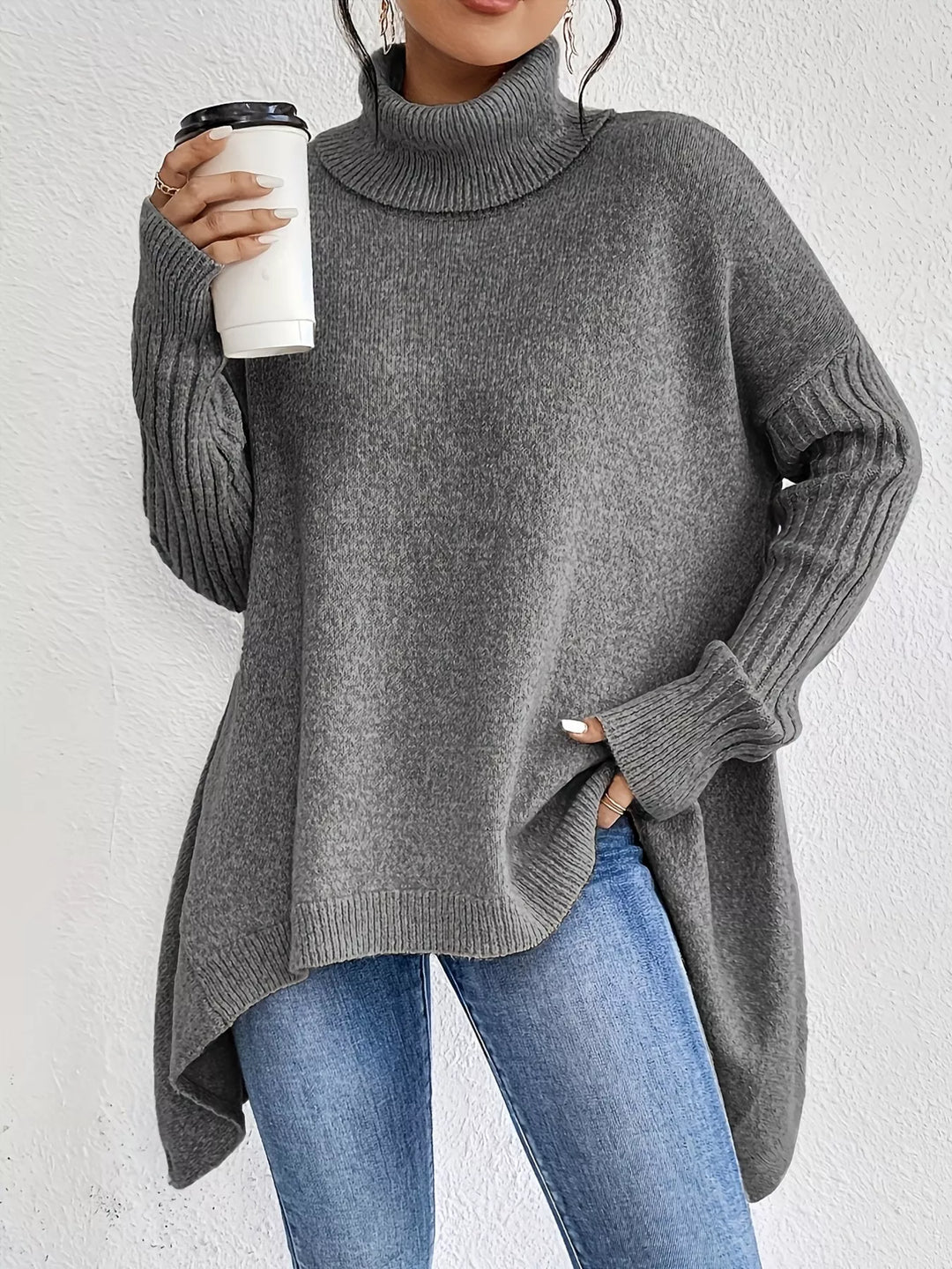 Helena | Sweter z wysokim kołnierzem