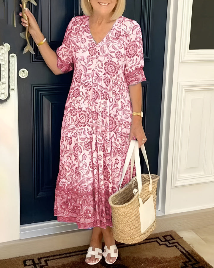 Evelyne - Elegancka Sukienka Kwiatowa