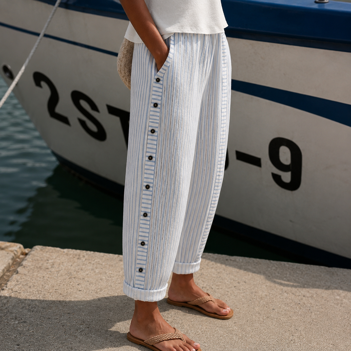 REA | WYGODNE STRUKTURALNE SPODNIE CASUAL