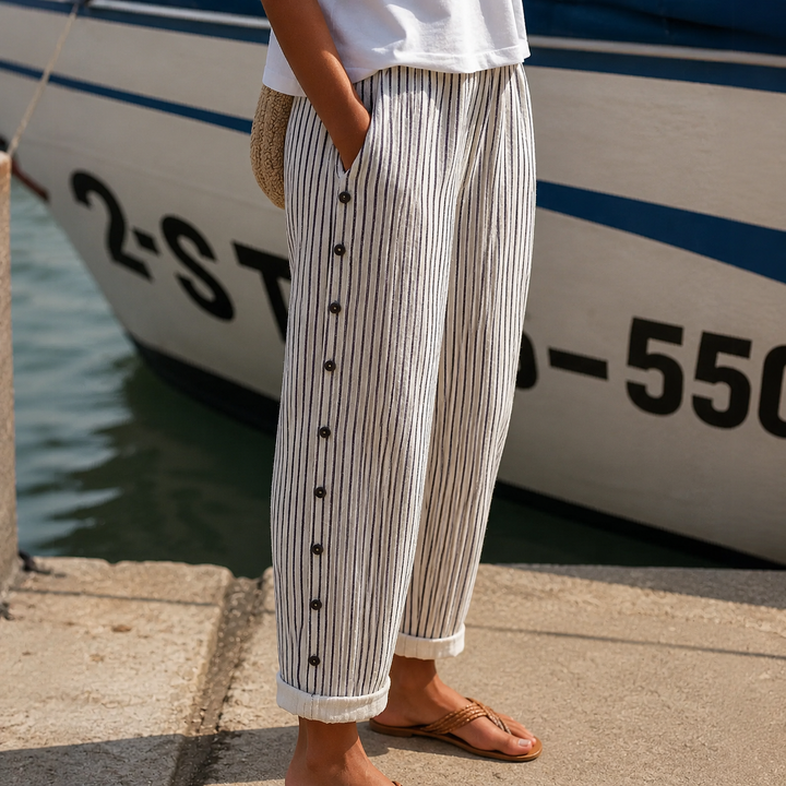 REA | WYGODNE STRUKTURALNE SPODNIE CASUAL
