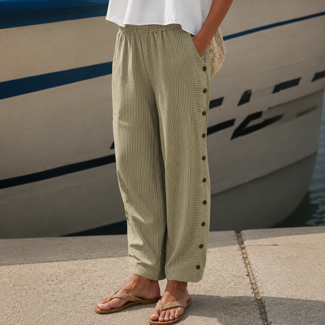 REA | WYGODNE STRUKTURALNE SPODNIE CASUAL