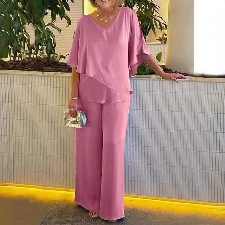 Martha - Wygodny zestaw z szerokimi nogawkami