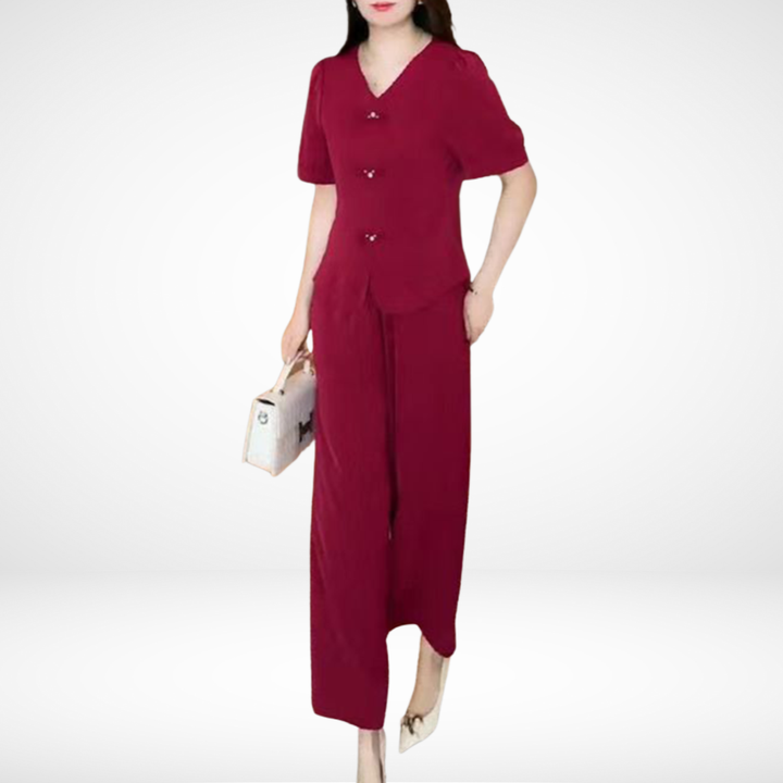 Elsie™ Elegancki Zestaw Krótkich Rękawów