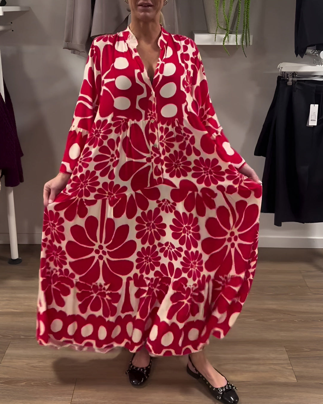 Marielle - Elegancka Sukienka Maxi Kwiatowa