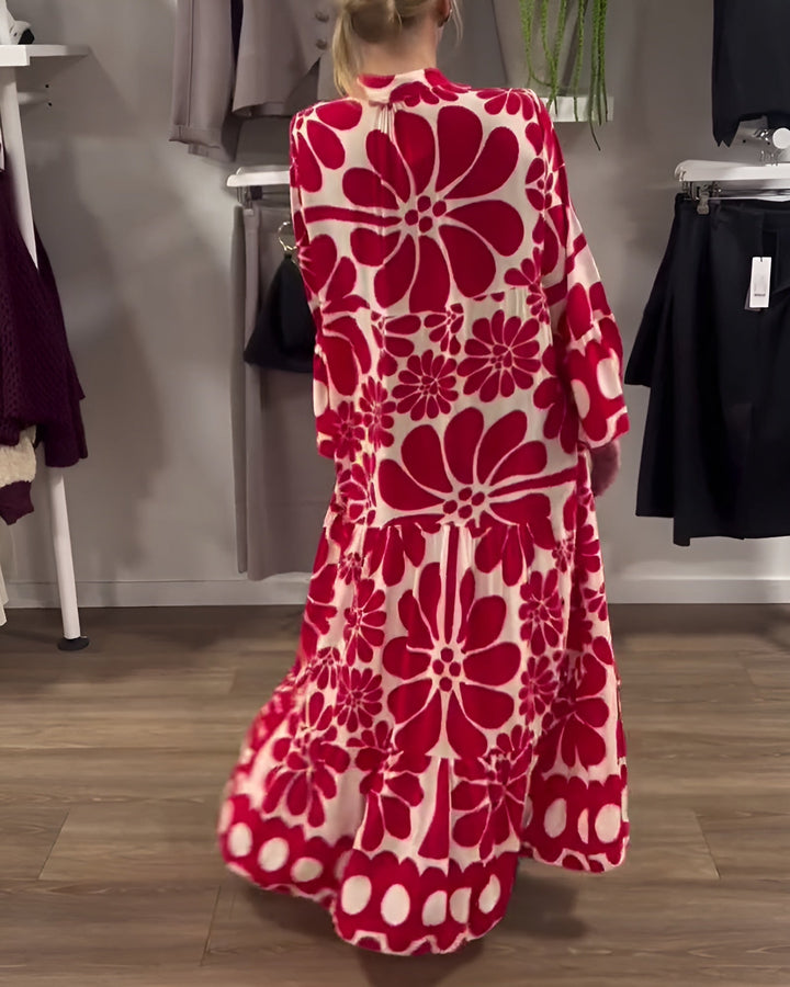 Marielle - Elegancka Sukienka Maxi Kwiatowa