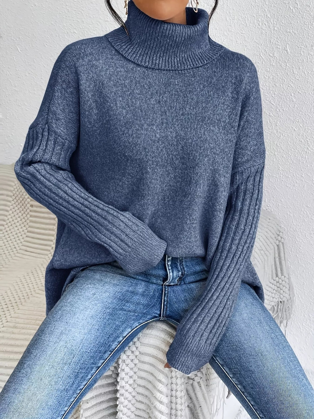 Helena | Sweter z wysokim kołnierzem