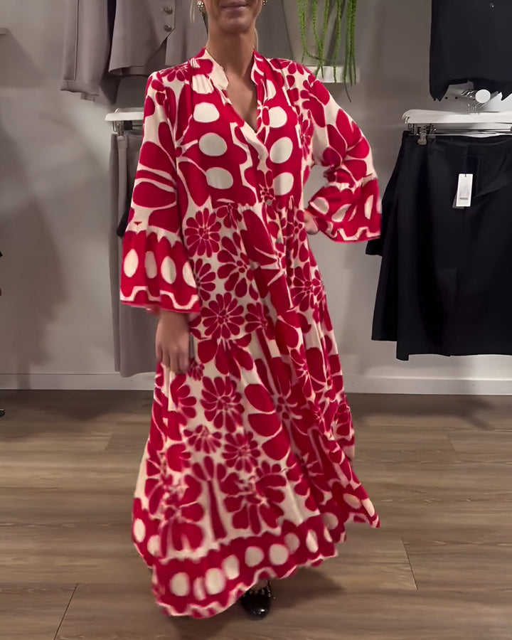 Marielle - Elegancka Sukienka Maxi Kwiatowa