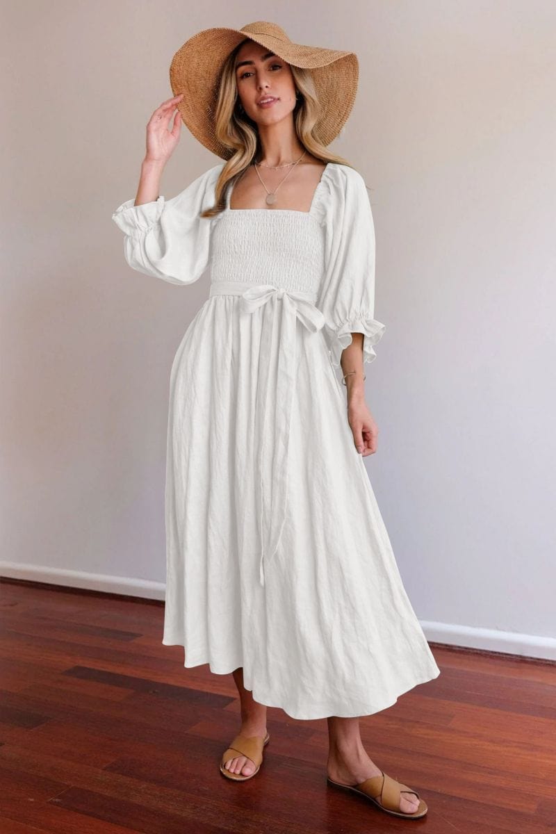 Tana - Elegancka Sukienka z Lnu